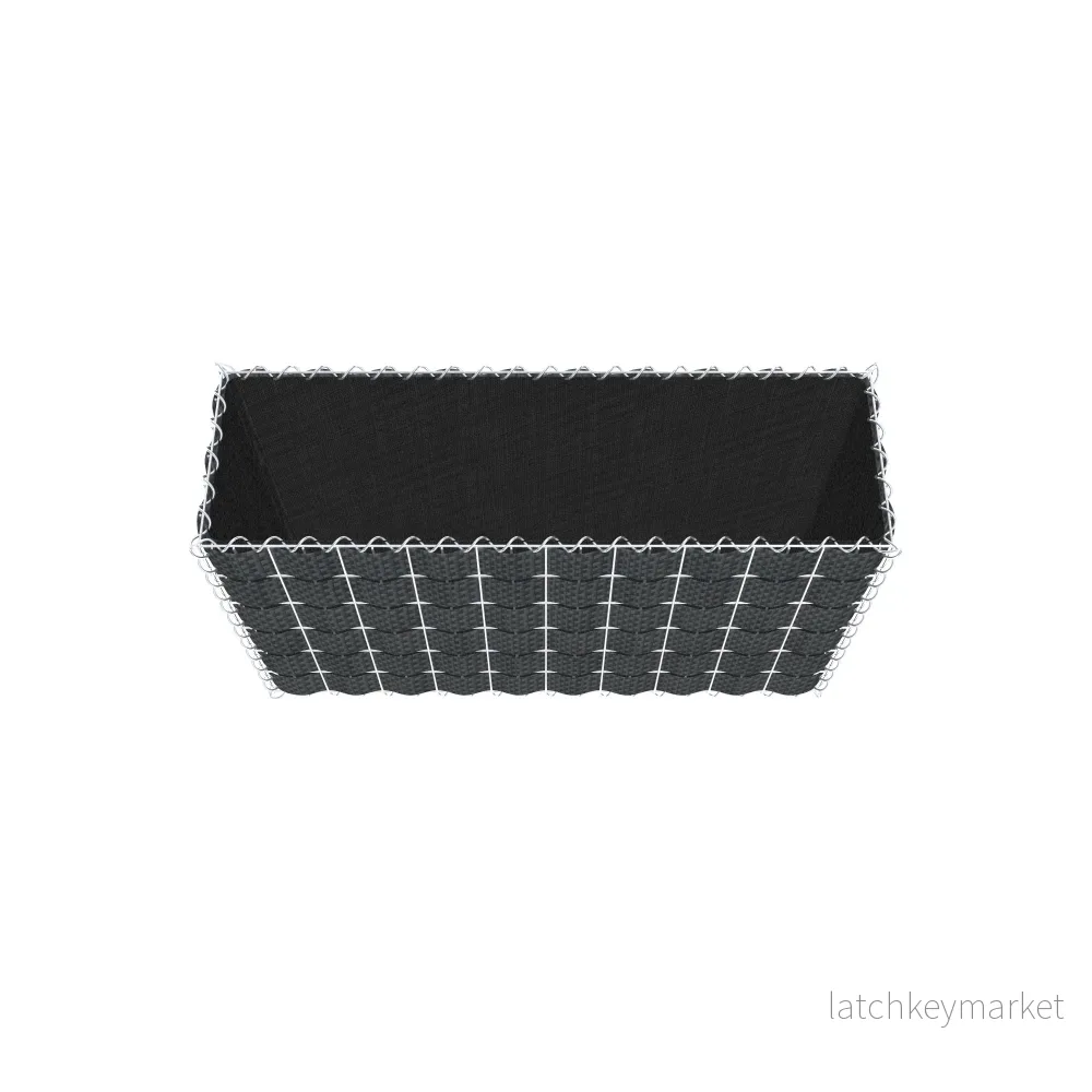 Grön gabion med fleece & insynsskydd 100 cm x 60 cm x 30 cm (L x H x D), maskstorlek 5 cm x 10 cm, spiral - Bild 3