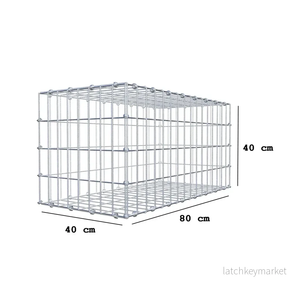 Gabion 80 cm x 40 cm x 40 cm (L x H x D), maskstorlek 5 x 10 cm, spiralring - Bild 2