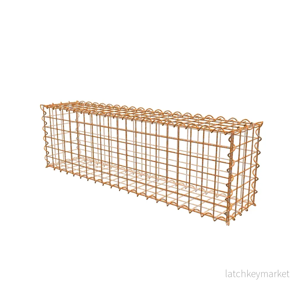 Rostig gabion 100 cm x 30 cm x 20 cm (L x H x D), maskstorlek 5 cm x 5 cm, spiral - Bild 2